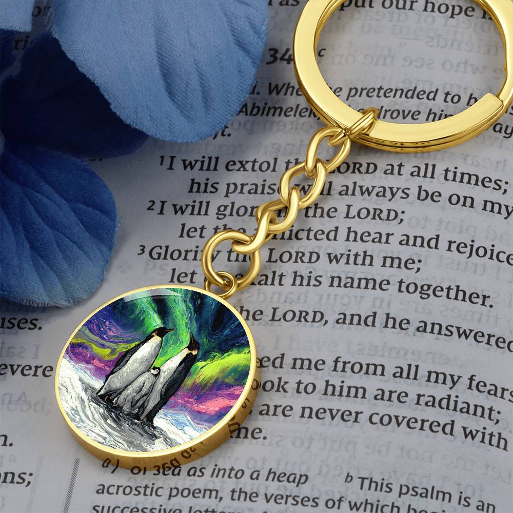 Enjoying The Show Round Keychain