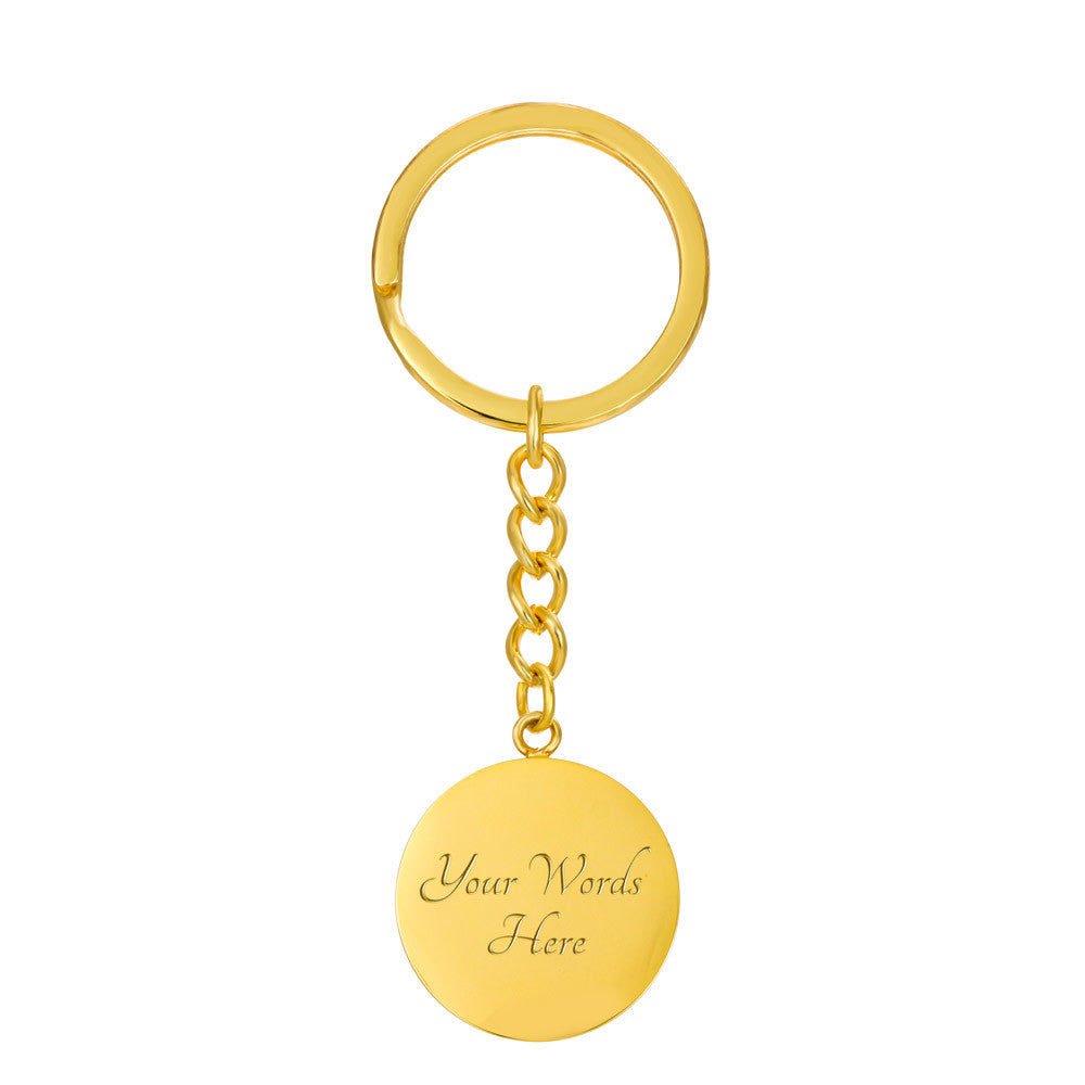 Beach Day - Weimaraner Round Keychain