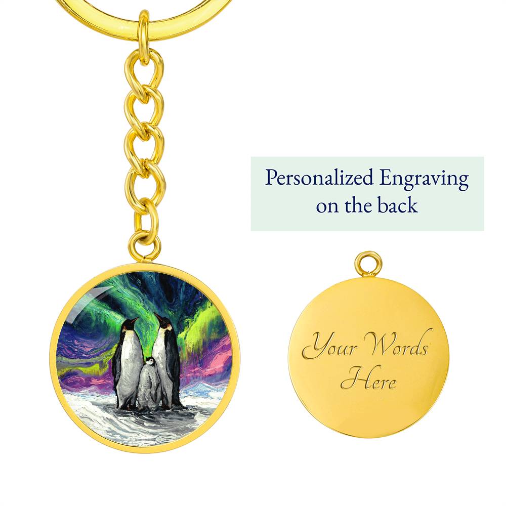 Enjoying The Show Round Keychain