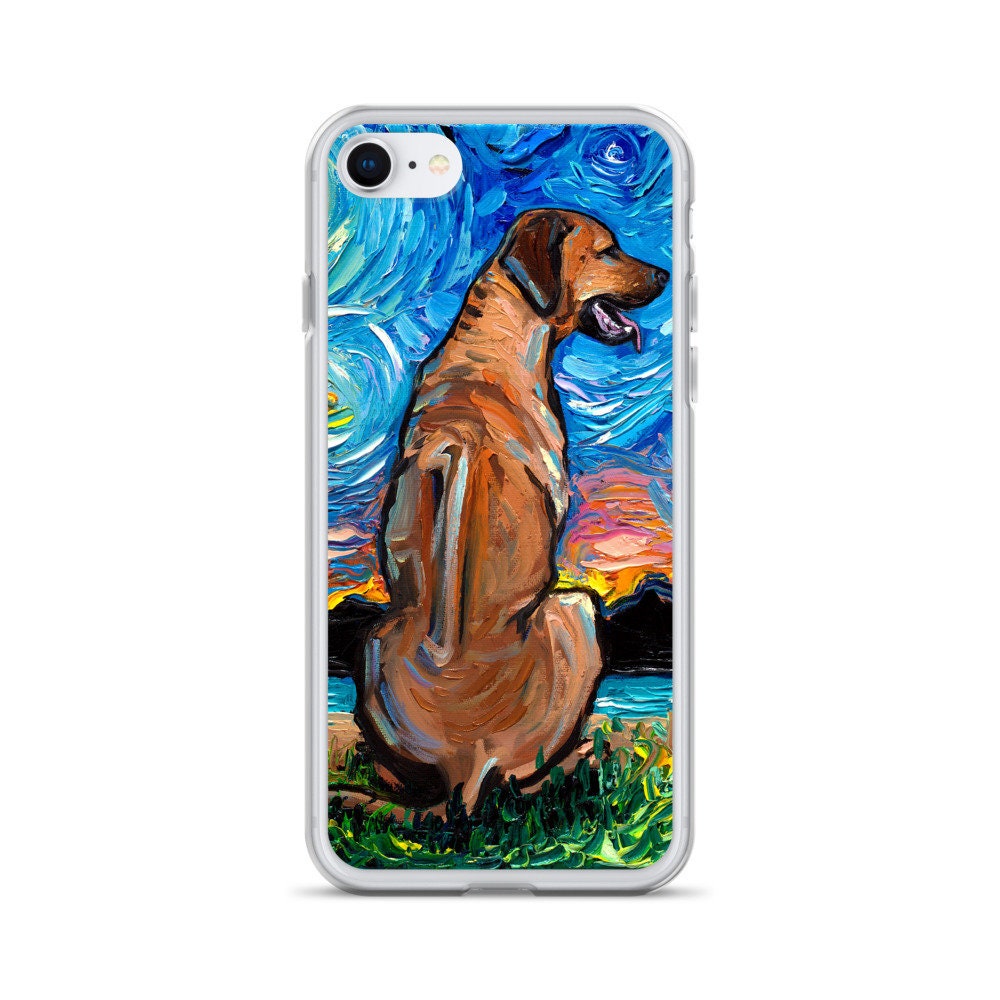 Rhodesian Ridgeback Night iPhone Case Dog lover cute pup Phone Protector art by Aja