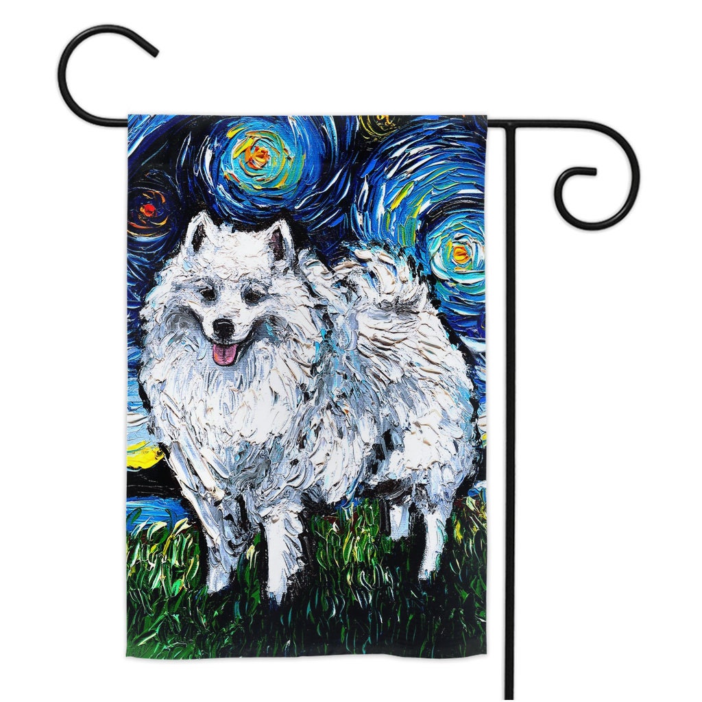 American Eskimo Starry Night Flag