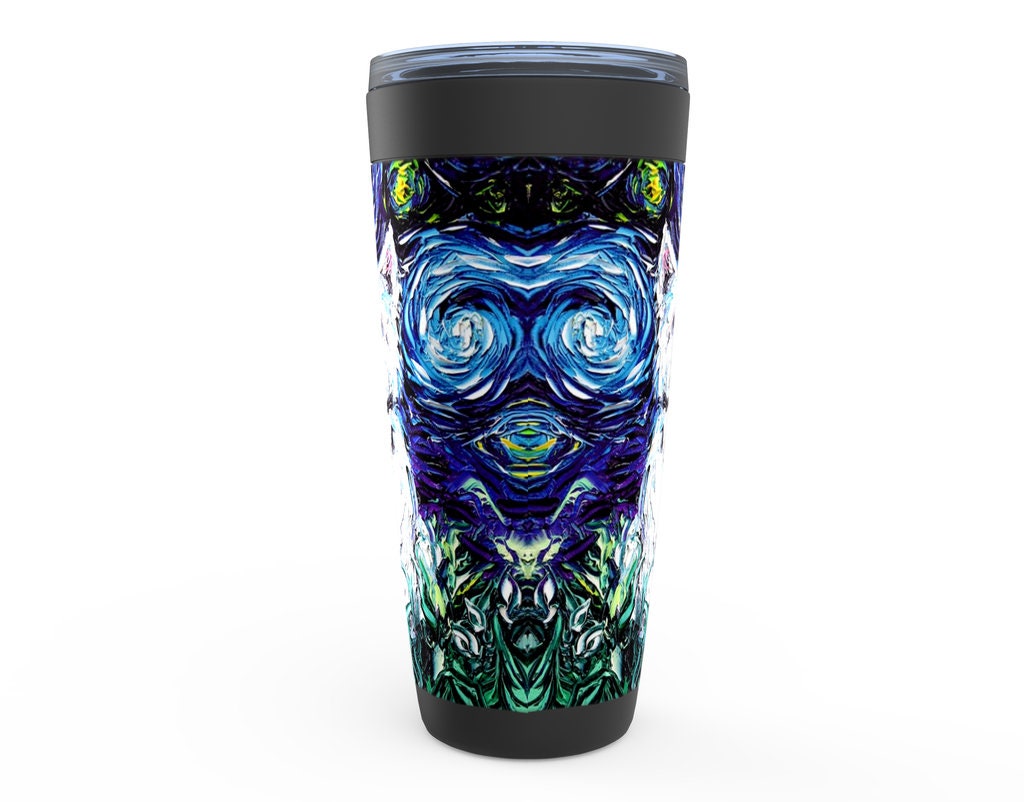 Westie Starry Night Dog Viking Tumbler Insulated Stainless Steel Drinkware Art By Aja Travel Mug West Highland Terrier