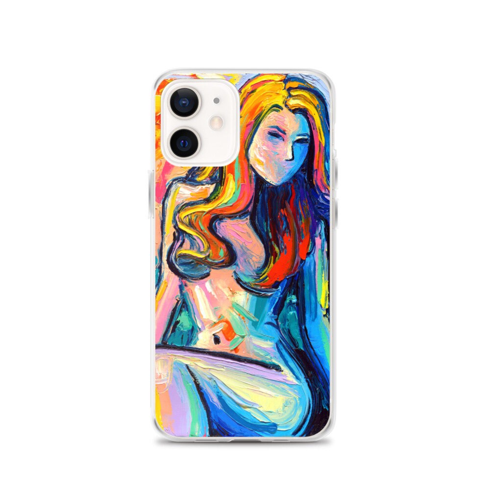 Abstract Nude iPhone Case Phone Protector Cast No Shadow colorful female nude art by Aja