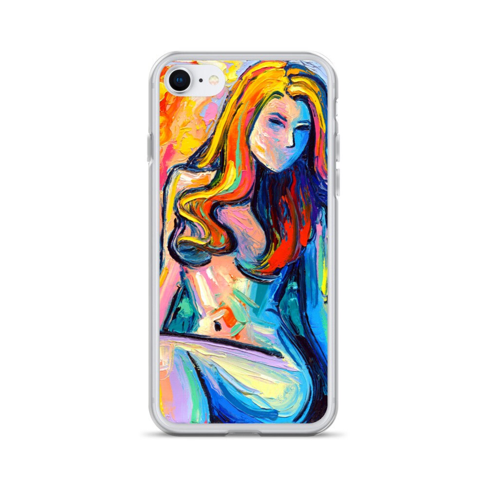 Abstract Nude iPhone Case Phone Protector Cast No Shadow colorful female nude art by Aja