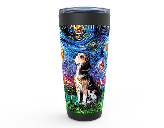 Beagle Starry Night Dog Viking Tumbler Insulated Stainless Steel Drinkware Art By Aja