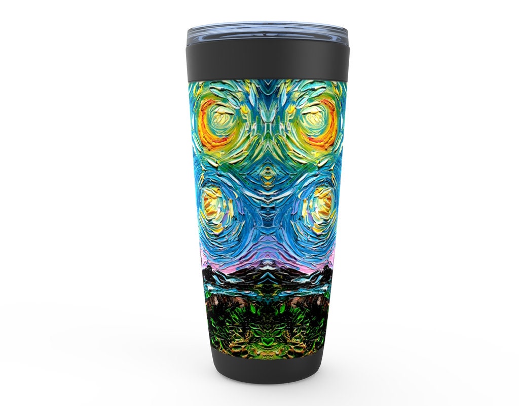 Bengal Cat Starry Night Viking Tumbler Insulated Stainless Steel Drinkware Art By Aja colorful animal travel mug