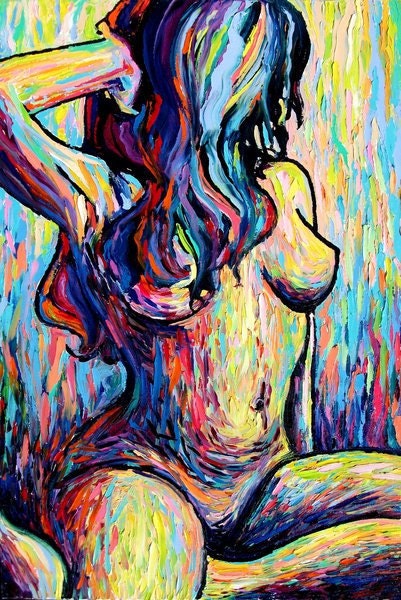 Abstract nude print reproduction by Aja choose your size 8x1212x18 16x24 20x30 24x36 inches