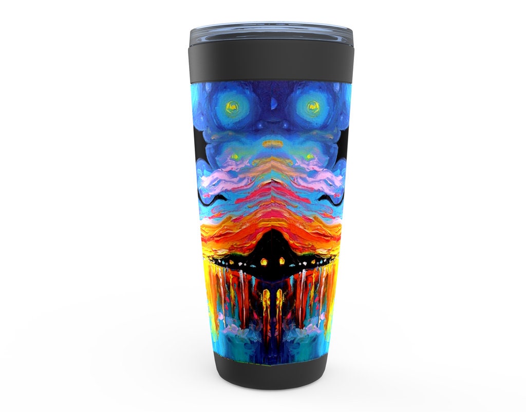 Flying Dragon Silhouette At Sunset Fantasy Art Viking Tumbler Insulated Stainless Steel Drinkware By Aja Home Goods Coffee Mug