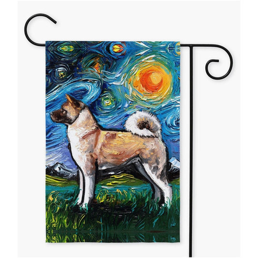 Akita Inu Starry Night Yard Flags