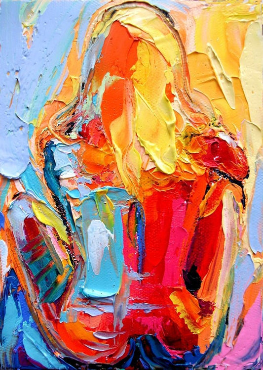 Femme 113  18x24 abstract nude print reproduction by Aja ebsq