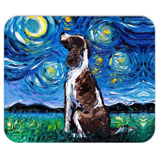 English Springer Spaniel Mousepad Starry Night Office Decor Dog Lover Gift Ideas Desk Mat Work From Home Pet Mom Mouse Pad New Job