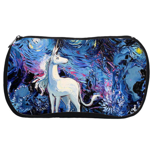 Cosmetic Bag  Last Unicorn Neoprene Rubber Makeup Pouch Travel Bag Fantasy Art By Aja Accessory Pouch Small Purse