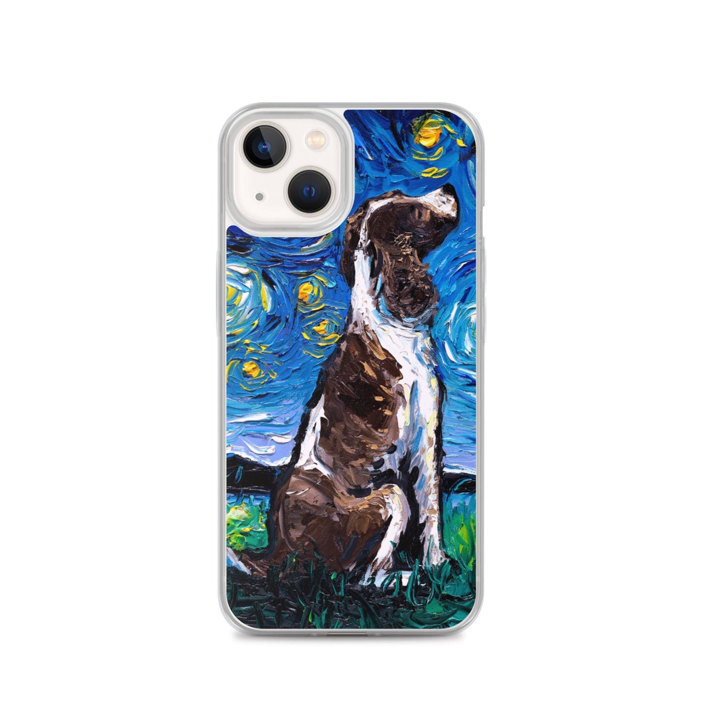 English Springer Spaniel Night iPhone Case Dog lover cute pup Phone Protector art by Aja