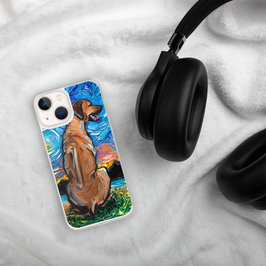 Rhodesian Ridgeback Night iPhone Case Dog lover cute pup Phone Protector art by Aja