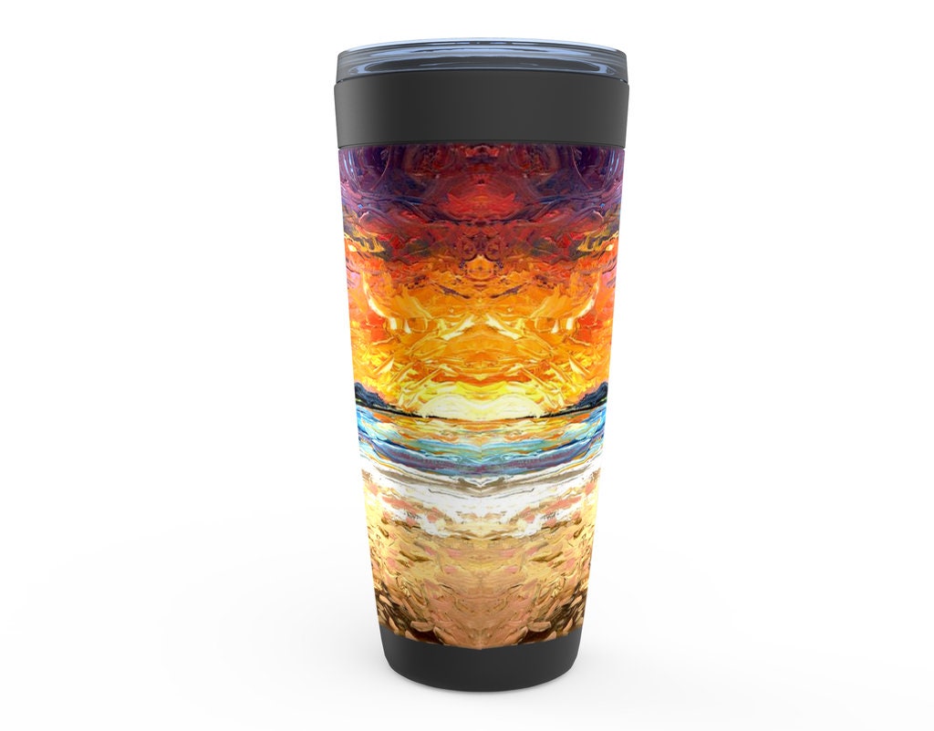 Beach Days Belgian Malinois Shepherd Dog Viking Tumbler Insulated Stainless Steel Drinkware Art By Aja Travel Mug