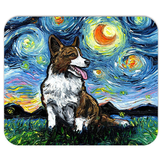 Mousepad  Cardigan Welsh Corgi Starry Night Dog Computer Desk Accessories Home Office Decor Mouse Pad 7.75x9.25 Inches