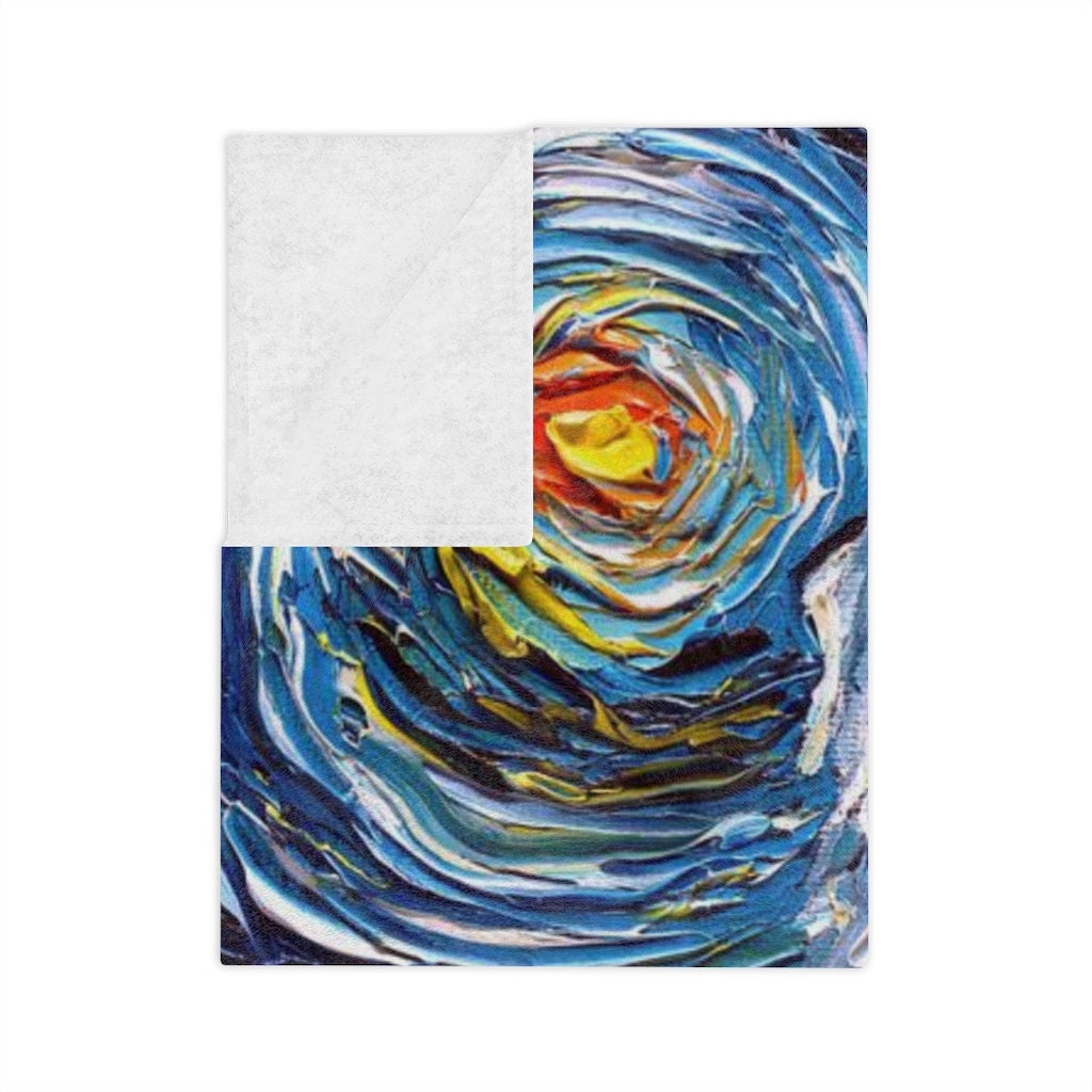 Velveteen Minky Blanket Great Pyrenees Starry Night Dog Throw