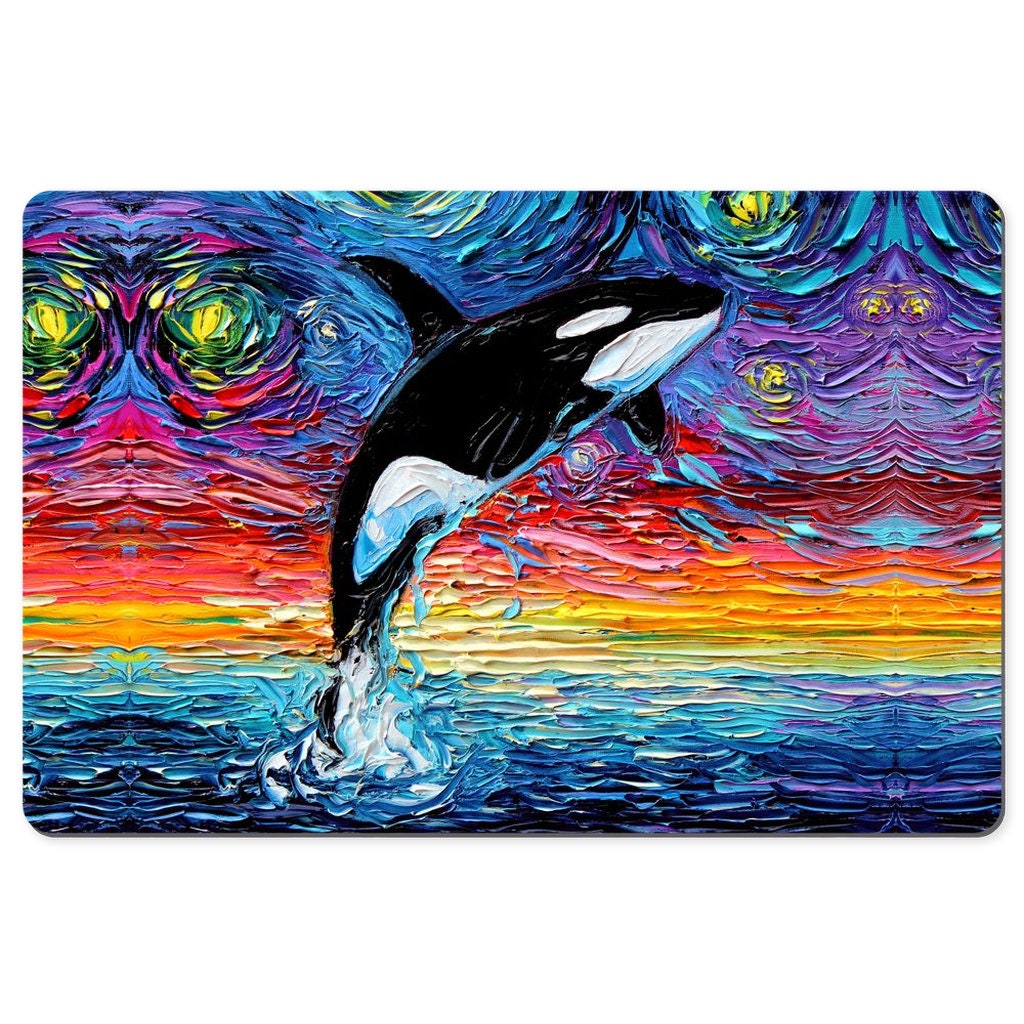 Desk Mats   Orca Killer Whale Starry Night Ocean Art By Aja Mouse Pad Gaming Keyboard Mat 3 Sizes To Choose From