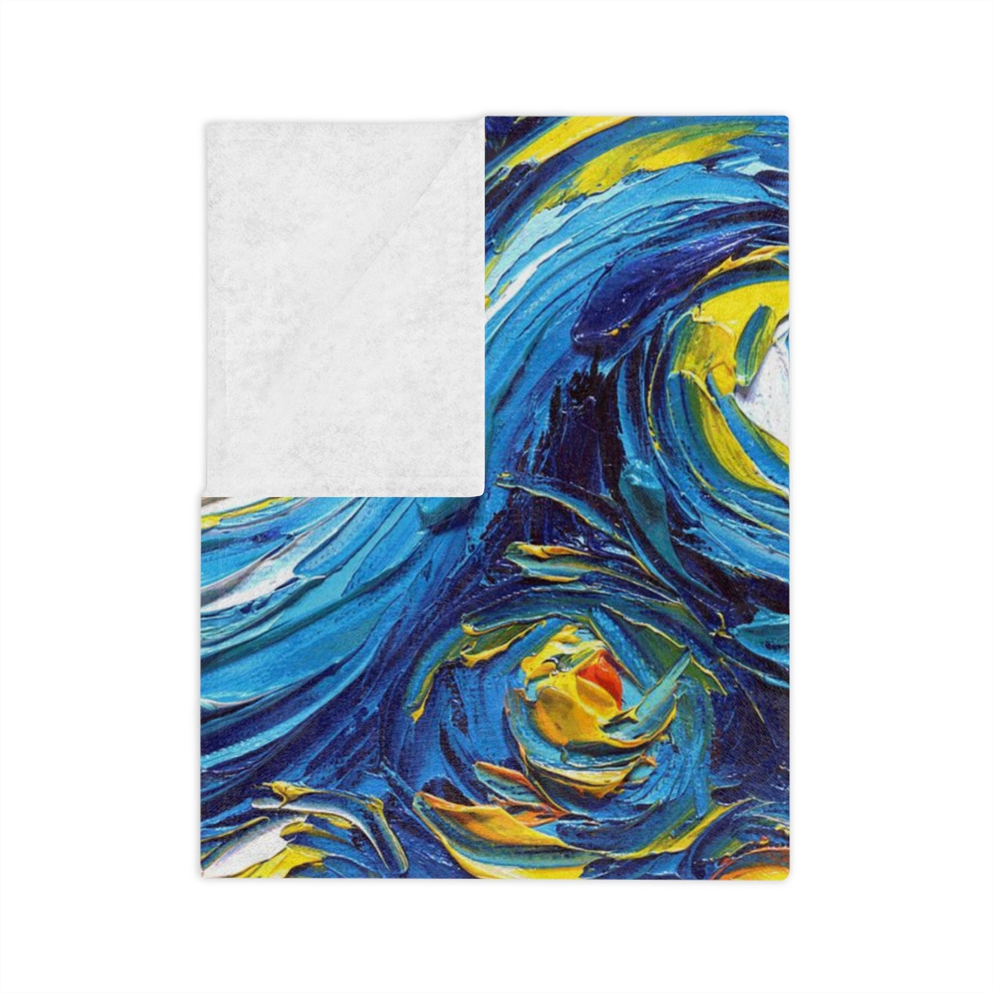 Minky Blanket Seated Rottweiler Starry Night