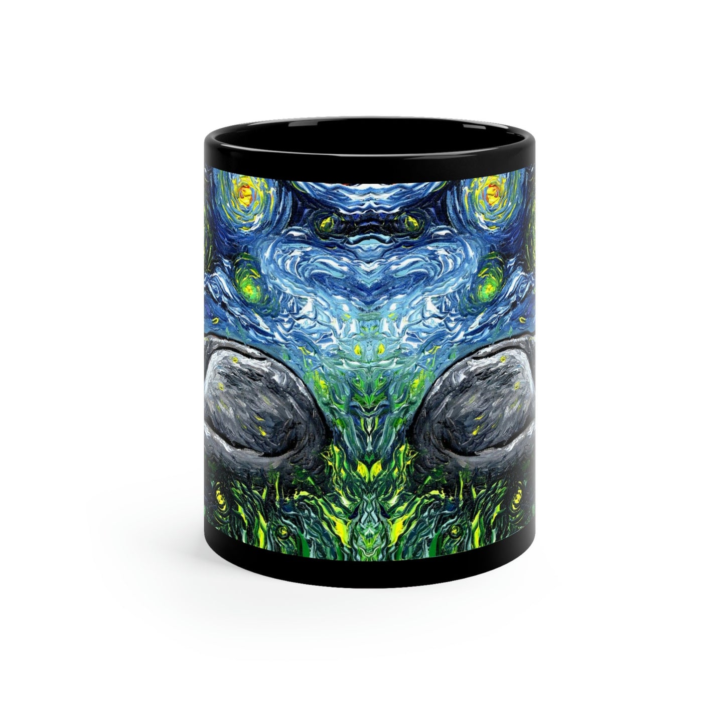 Starry Night Sleeping Russian Blue Cat Ceramic Coffee Mug Artisan Pet Lover Novelty Cup Unique cat Mom Drinkware Aesthetic Hot Tea Cup