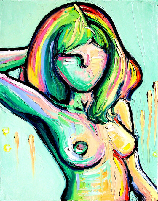 Abstract nude print reproduction by Aja Femme 333 16x20 inches