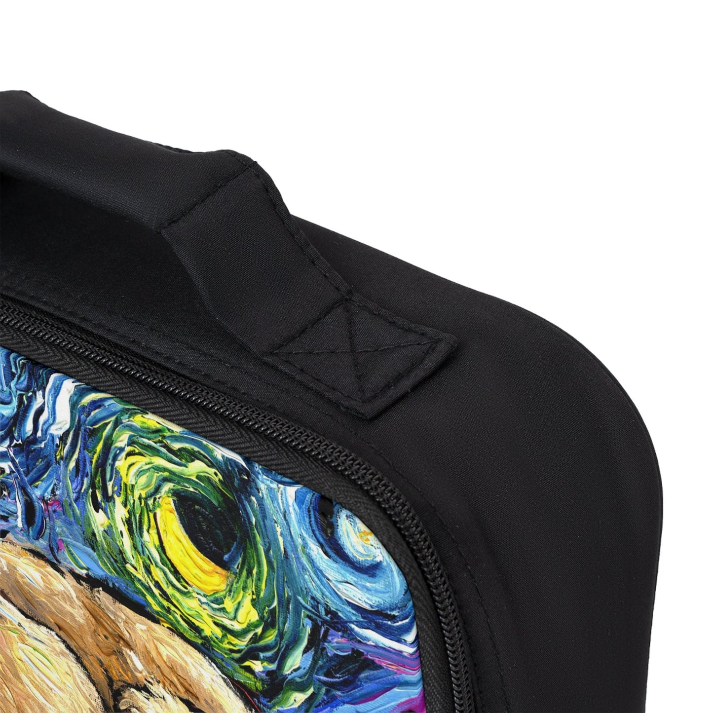 Lunch Bag  Sleeping Golden Retriever Puppy Starry Night Dog 9.5x7x2.8 inches Insulated Lunch Box Art by Aja