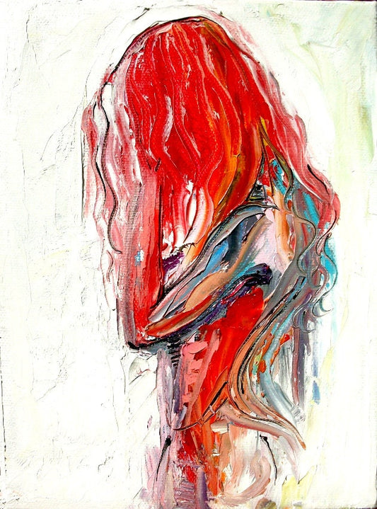 Abstract Nude print colorful art by Aja Femme 320  5x7 8x10 9x12 and 18x24 inches choose your size