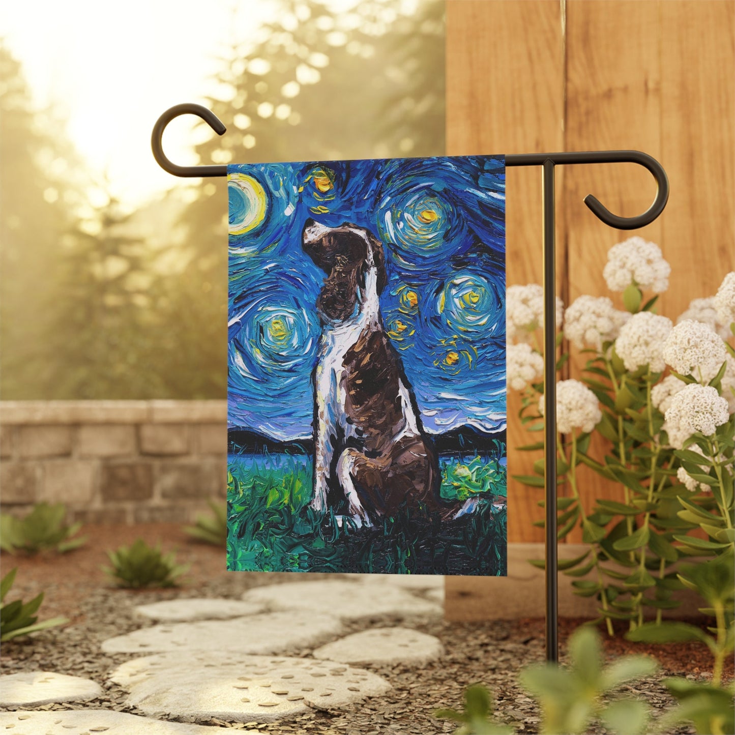 English Springer Spaniel Starry Night Yard and House Flags