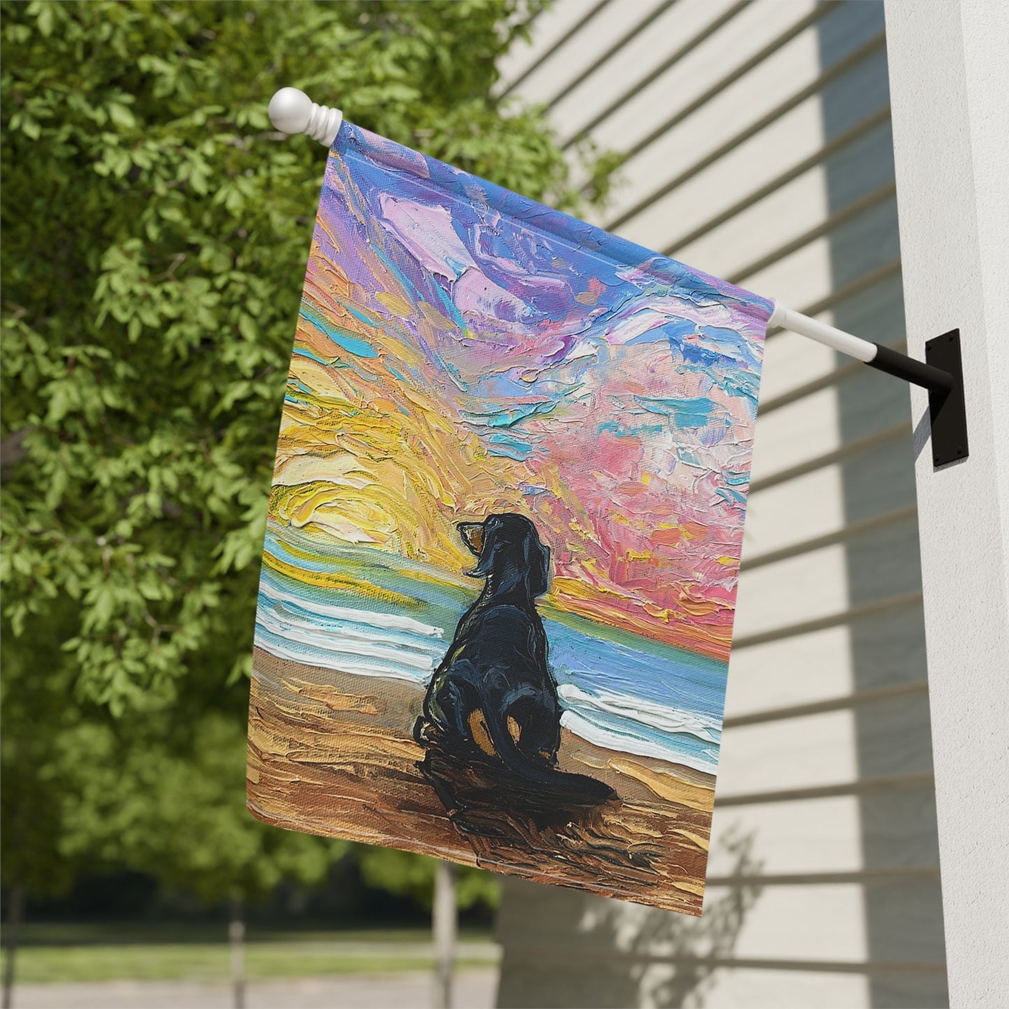 Beach Days Dachshund Ocean Coastal Dog Yard and House Flags
