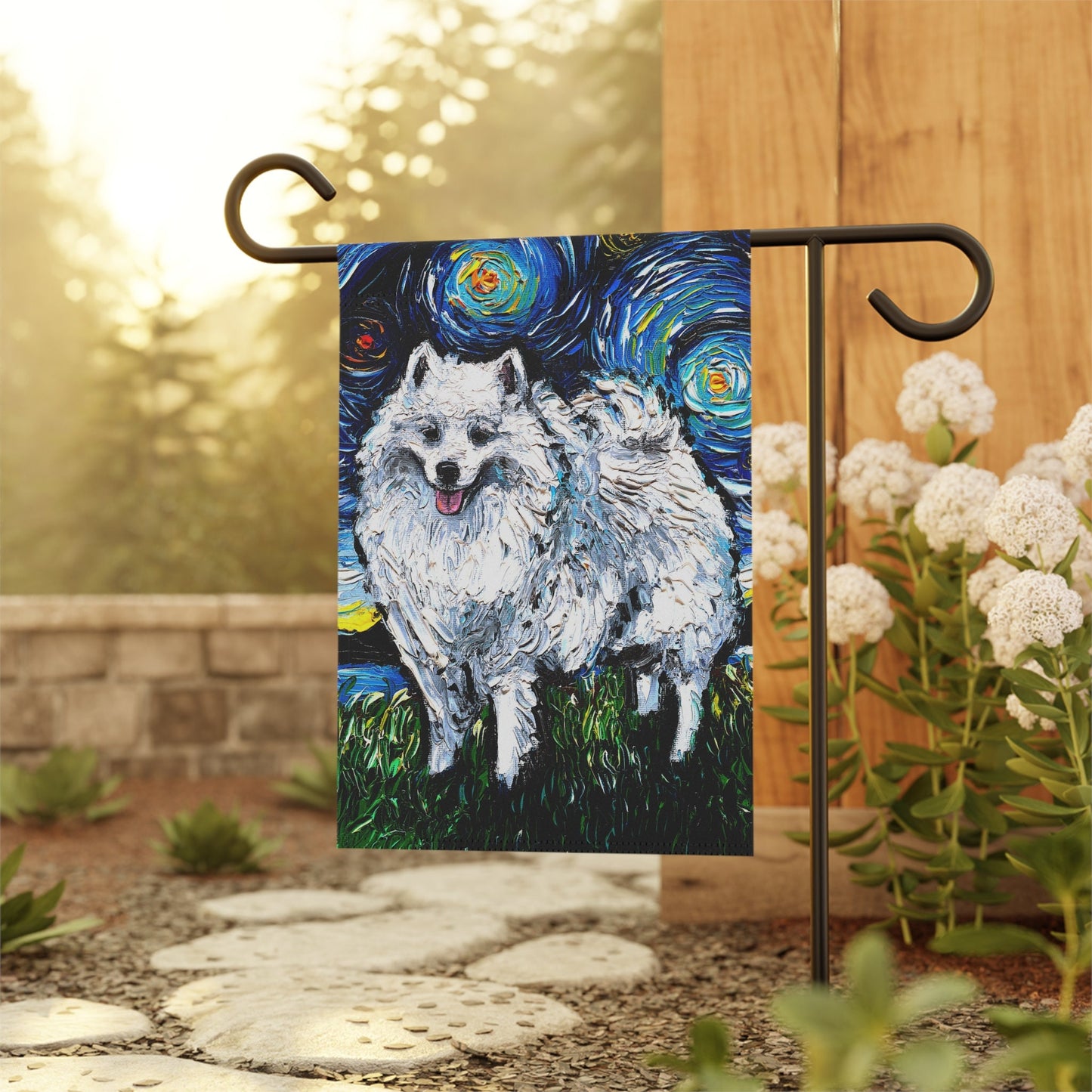 American Eskimo Starry Night Flag