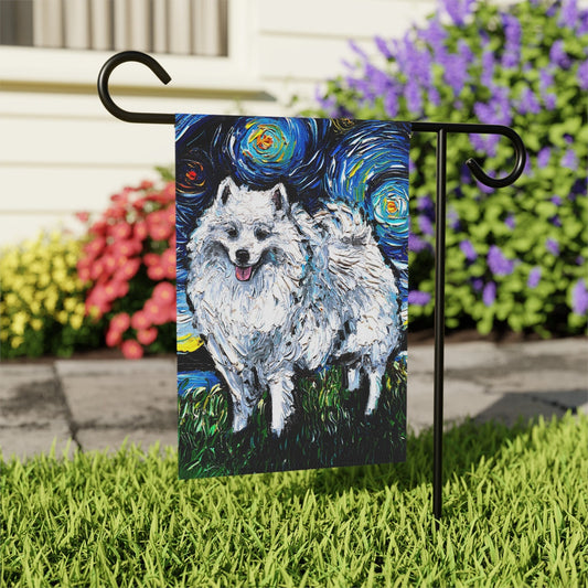 American Eskimo Starry Night Flag