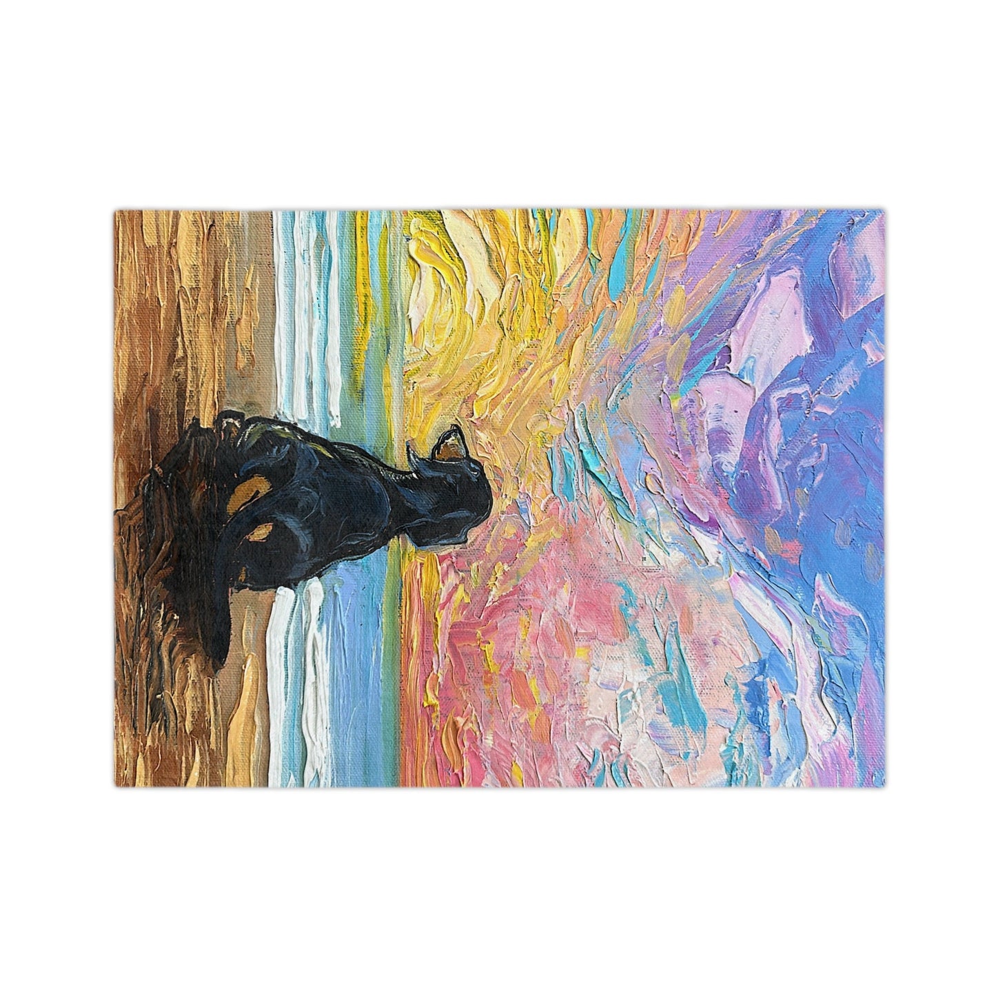 Minky Blanket Beach Days Dachshund Dog Coastal Sunset Ocean Art Throw